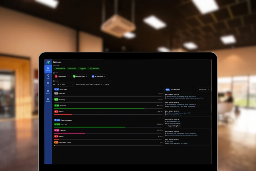 Abstract feature image symbolizing analytics, data visualization, and modern business intelligence with Anovate